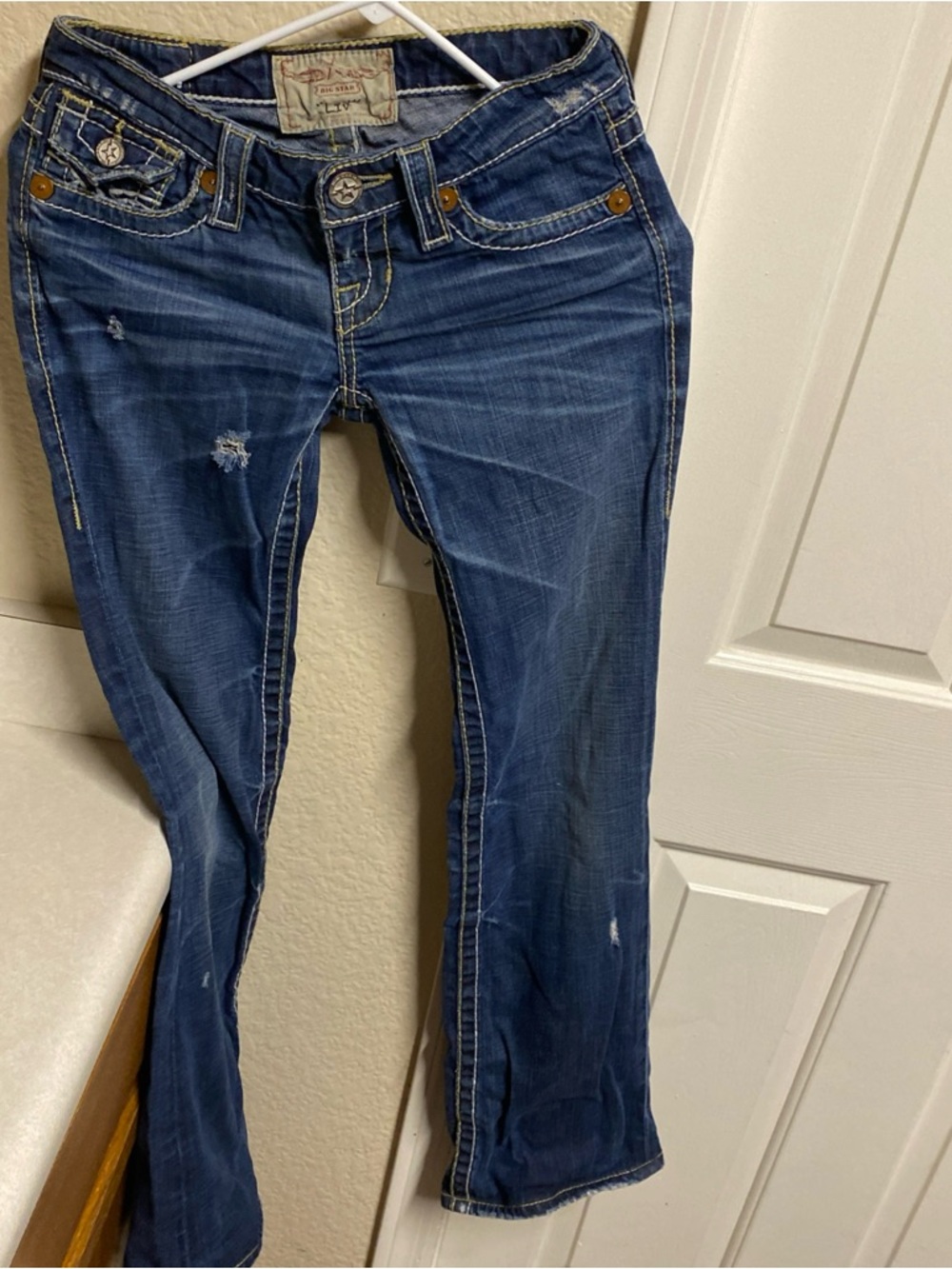 Big Star Liv Bootcut Jeans Size 25XXL Embroidered Western Country Cowgirl Barn